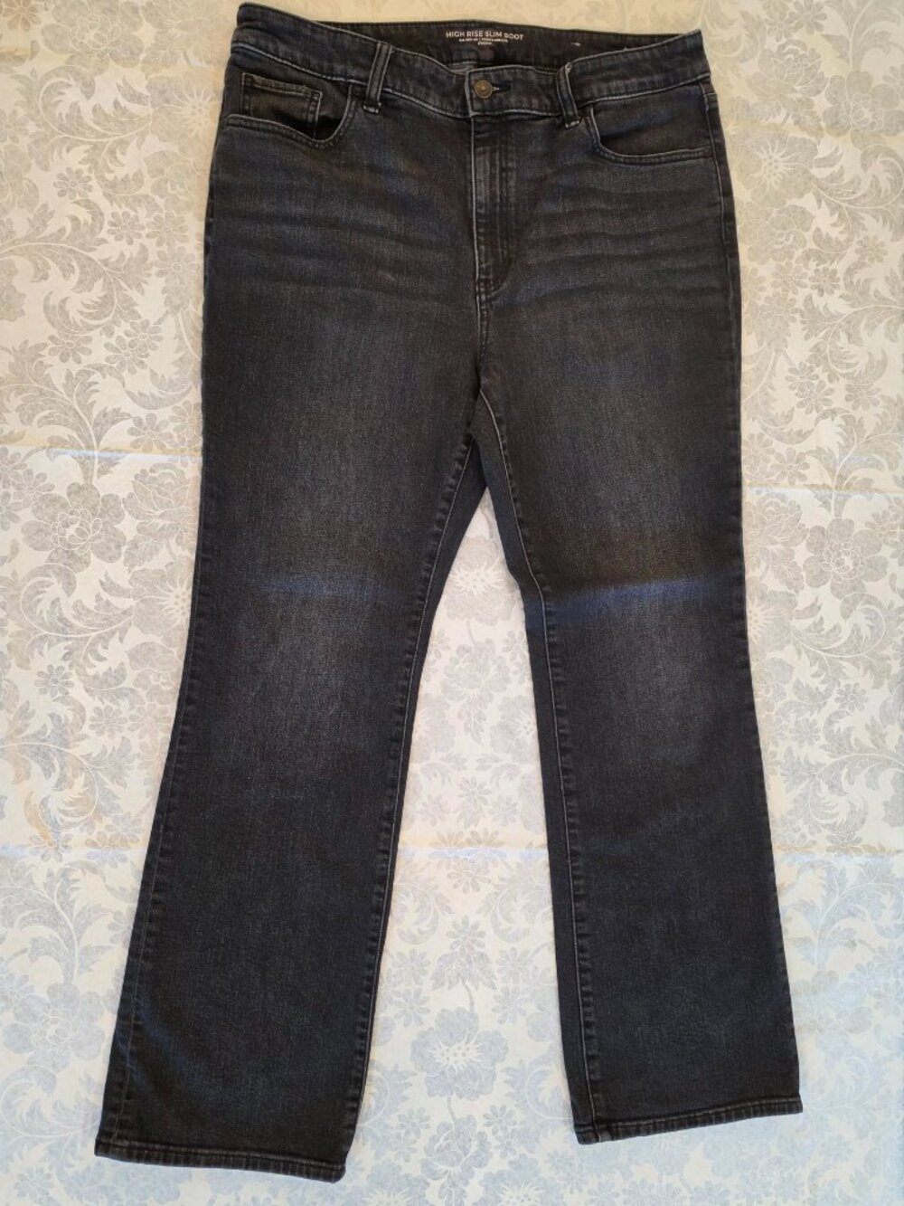 Chico's High Rise Slim Bootcut Jeans Dark Wash Size 14R / 2.5R